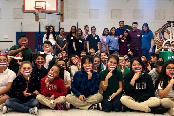 PDS members take part in a Dental Hygiene Visit with a third grade class at Aoy Elementary School (February 2019) 
